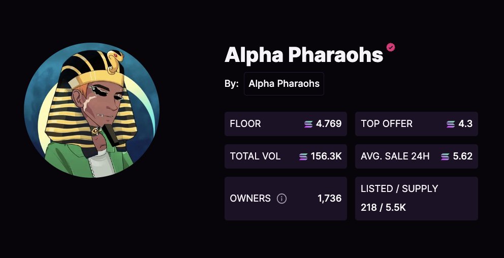 How to get an <a href="/AlphaPharaohs/">Alpha Pharaohs</a> NFT with just $1?   

 Day 2 🧵