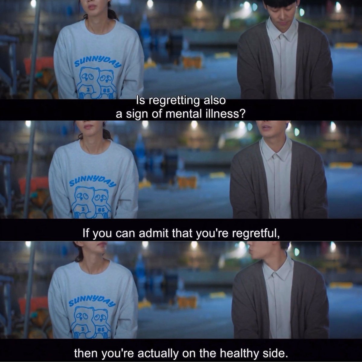 KDramaSnippets's tweet photo. Not to be in denial is everything for your mental health.
#YouAreMySpring #YouAreMySpringEP12 #KimDongWook #JuYoungDo #OhHyunKyung #MunMiRan #너는나의봄 #KoreanDramaQuotes #KoreanDrama2021 https://t.co/8UsJiK46qf