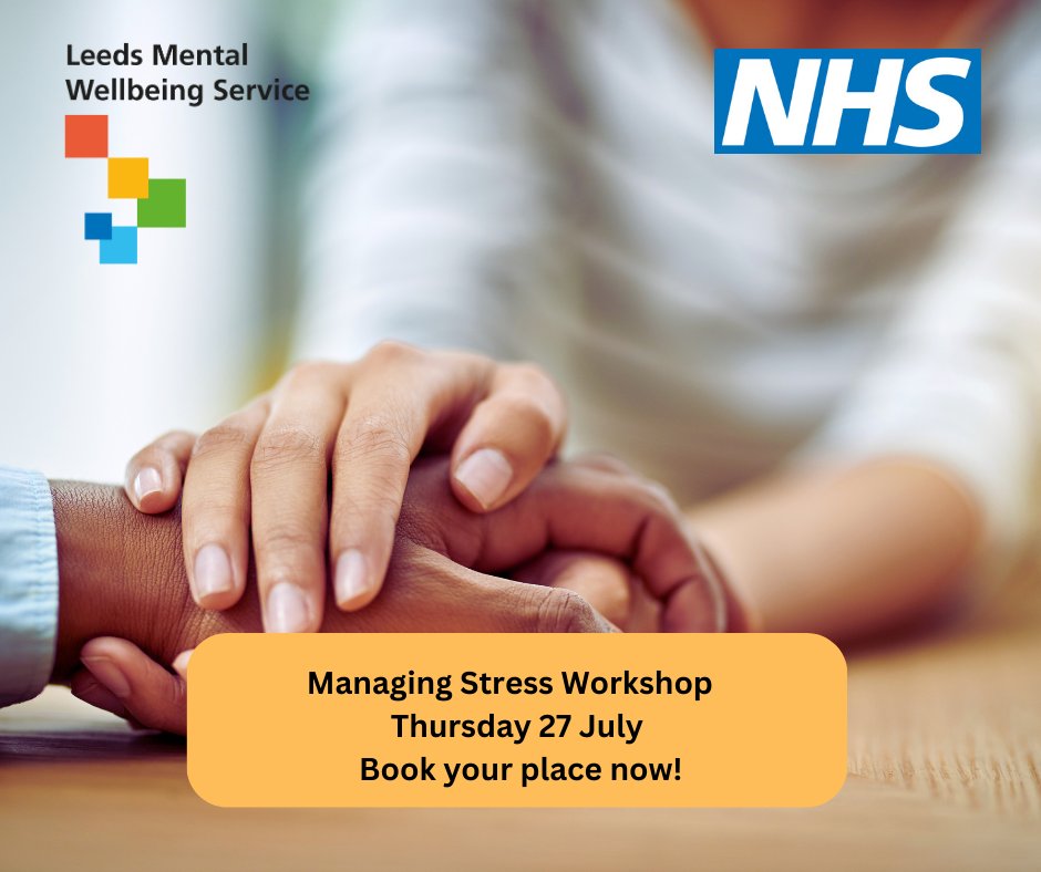 Feeling overwhelmed? Struggling with your daily tasks? Sleeping Poorly? Lost your sense of humour? Book a spot on our upcoming workshop for practical Cognitive Behavioural therapy techniques to help you better understand and manage stress 🎗️ leedscommunityhealthcare.nhs.uk/our-services-a… #wellness