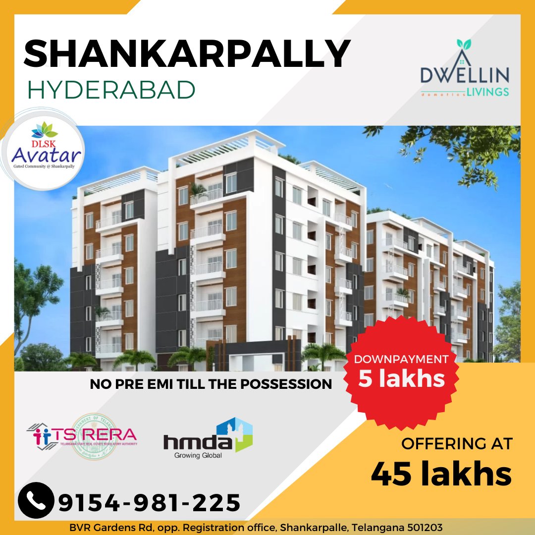 DwellinLivings's tweet image. WHY SHANKARPALLY?
1. Nearest residential area to IT Hubs in Hyderabad
2. Just 30-mins from US Embassy and Financial District
3. 20 - mins drive from NEOPOLIS
#hmdapproved #reraapprovedprojects #financialdistricthyderabad #gachibowlihyderabad #hitechcityhyderabad #residentialarea