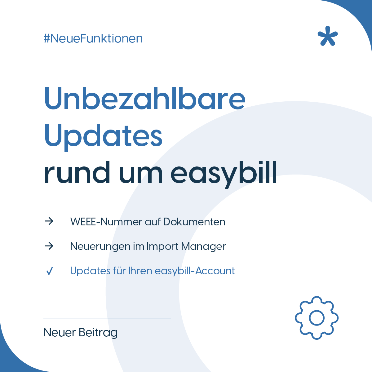 Es hat sich mal wieder was getan bei #easybill:

In unserer Reihe "Unbezahlbare Updates" fassen wir die wichtigsten Neuerungen zusammen, die kürzlich den Weg in unsere #Rechnungssoftware gefunden haben. 
👇
easybill.de/blog/unbezahlb…