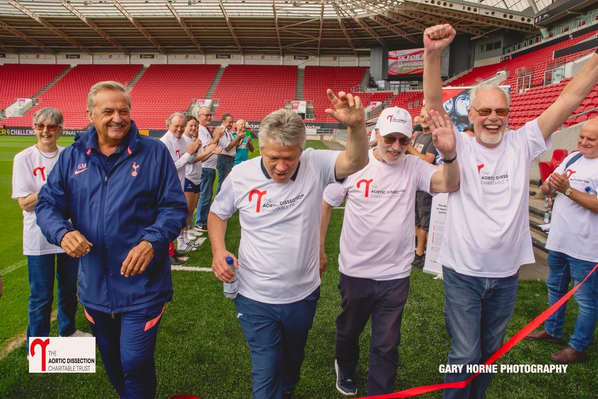 What a great image from the finish of 5K for AD with <a href="/WhisperingBob/">Bob Harris 💙</a> <a href="/Steve6Perryman/">Steve Perryman</a> Gary Mabbutt and event organiser Paul Hobbs raising funds and awareness for <a href="/AorticDissectCT/">Aortic Dissection Charitable Trust</a> at <a href="/ashtongatestad/">Ashton Gate Stadium</a> <a href="/BristolLive/">Bristol Live</a> <a href="/BBCBristol/">BBC Bristol</a> <a href="/itvwestcountry/">ITV News West Country</a> <a href="/BristolCity/">Bristol City FC</a> <a href="/BristolBearsW/">Bristol Bears Women 🐻</a> <a href="/BristolBears/">Bristol Bears 🐻</a>