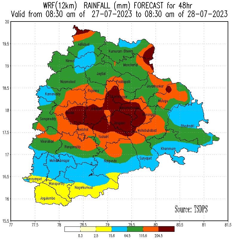 Hyderabadrains's tweet photo. #TSDPS Next 48hrs Forecast 🌧️⚠️
Many Places will see Flooding Rains including #Hyderabad.
STAY ALERT!⚠️⚠️⚠️ https://t.co/9sIv2FIwHi