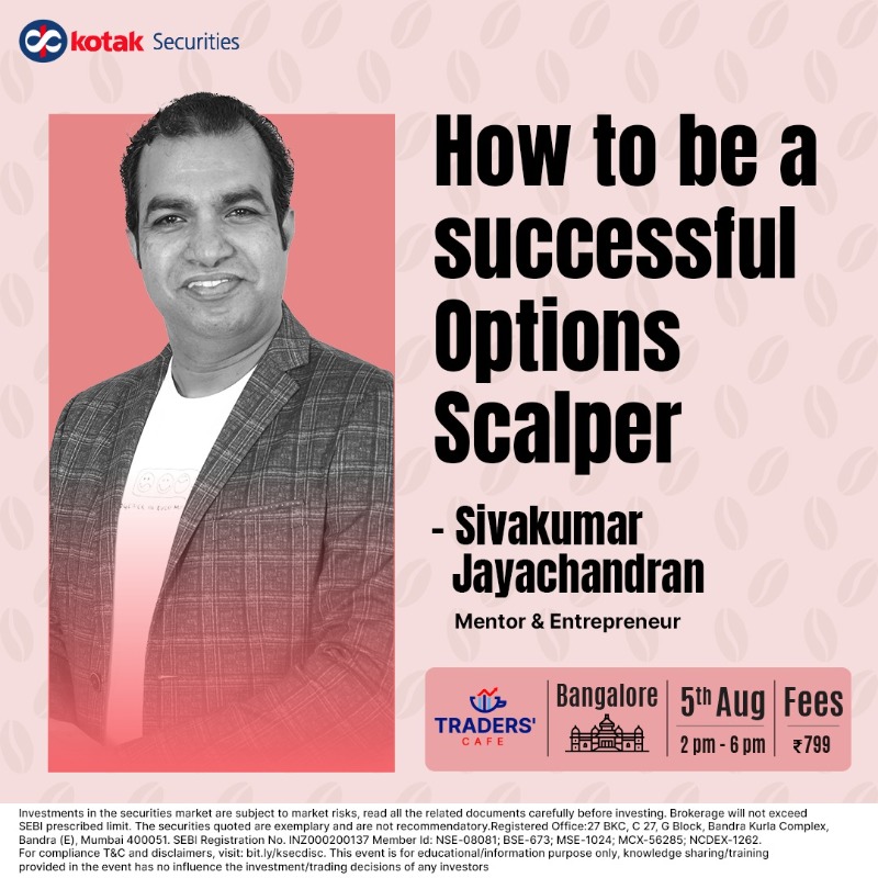 kotakneo's tweet photo. Machas, secure yourself a seat at Trader’s Cafe to level up your knowledge about Options Trading😎

Register now!

Disclaimer: https://t.co/mM1sKSDjB8

#KotakSecurities #KotakTradersCafe #TradersCafe #Event #Trading #OptionTrading