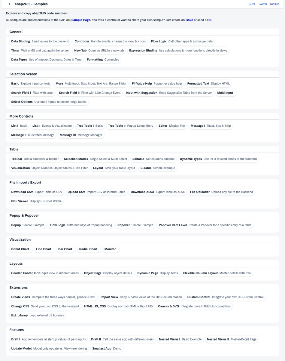 abap2UI5's tweet image. 📢 The Samples Repository of #abap2UI5 has received a fresh makeover! 🌟
With over 70 samples ready to be copied and utilized in your app 🚀
github.com/abap2UI5/abap2…
If you find anything missing, create an issue or send a PR - contributions are welcome 💪
#abap #ui5 #OpenSource
