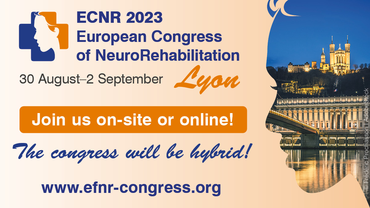 This year's #ECNR will be hybrid!
➡️ You cannot be in Lyon? You can join us online or on-site this year as well.
ℹ️ Visit efnr-congress.org!
#EFNR #ECNR2023 #neurorehabilitation #neurorehab #neurology #rehabilitation #rehab #visitlyon