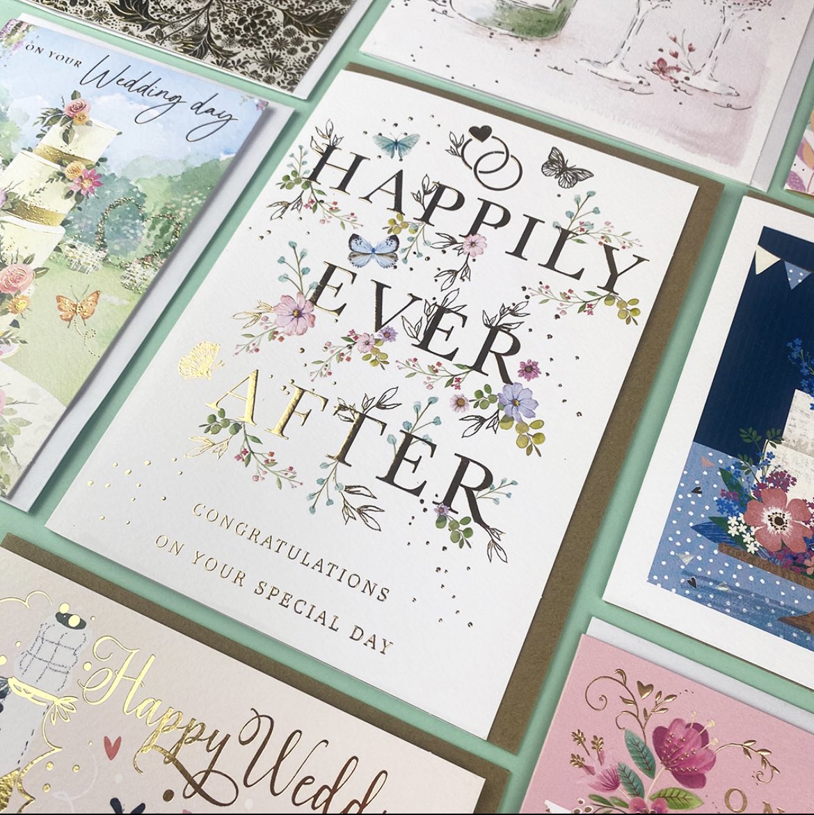 Wedding season is upon us! Celebrate exciting announcements and the happiest of days with our beautiful selection of Engagement and Wedding Day greetings 💍💕☀️
.
.
#weddingseason #engagementcards #weddingdaycards #weddingday #cheers #celebration #greetingsdesign