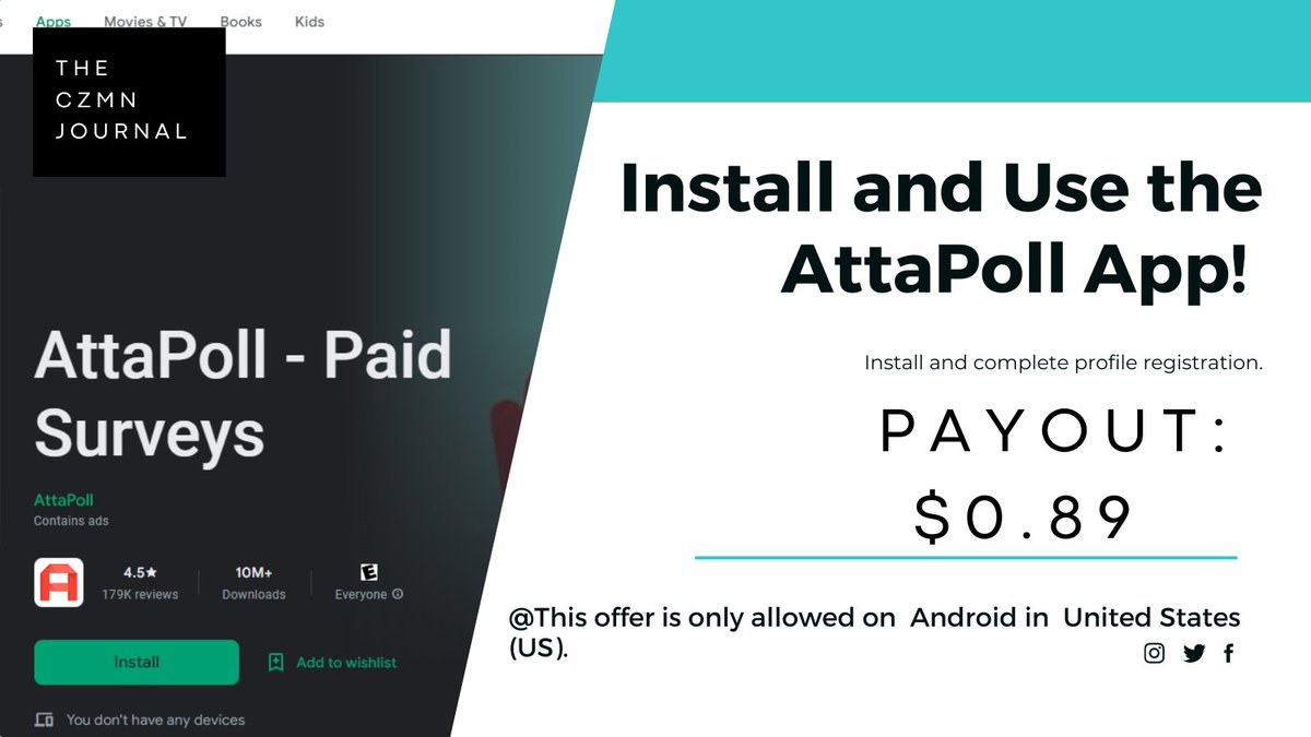 MMozumder20's tweet photo. 🎁 Install and Use the AttaPoll App! 📱
📝 Simple Rules:
1️⃣ Follow us
2️⃣ Like &amp; Retweet

Check this Link &amp; Download App!!!

Check -> https://t.co/5S8QBIqAbs https://t.co/KXV3AI4ir5