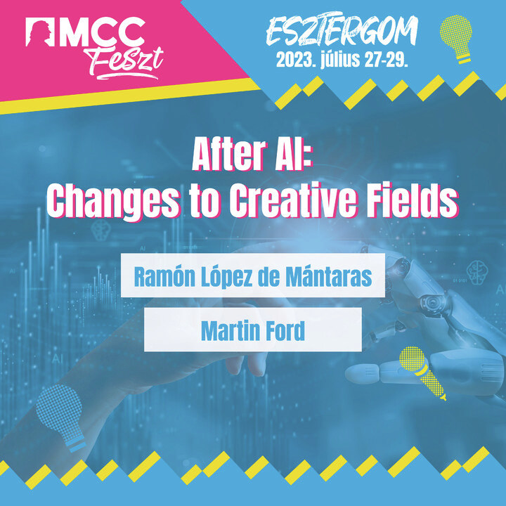 MCC_Budapest's tweet photo. 🤖 Did we write this tweet or #ChatGPT?
How will the amazing and yet terrifying explosion of generative text and image systems impact our work, thoughts, and creativity?
Check out our panel #AfterAI for answers this Saturday!
➡️ https://t.co/OA4r9MdjuE https://t.co/KvOA6Z6WAy