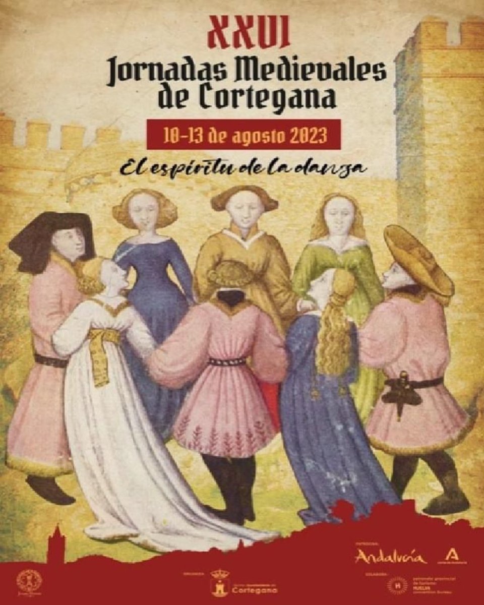 📜Cartel Oficial del evento cultural y lúdico del verano en Andalucía: Las Jornadas Medievales de Cortegana 👑🏰
Prepárate para sumergirte en una viaje único en torno al 'Espíritu de la danza'.
Permanece atento/a porque próximamente compartiremos la programación de esta edición