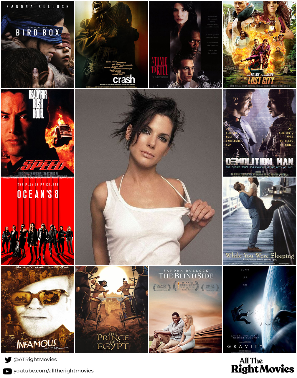 All The Right Movies on X: Happy birthday SANDRA BULLOCK. One of the most  famous actresses of her generation, what's your favourite role of hers?   / X