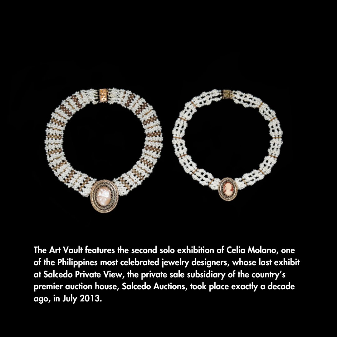 SalcedoAuctions's tweet photo. "Molano continues to showcase her impeccable craftsmanship in creating jewelry from pre-colonial ornamental pieces, and precious and semi-precious stones...." 

Read article here: https://t.co/v61t3NoMRk https://t.co/0BlrHrZIUE