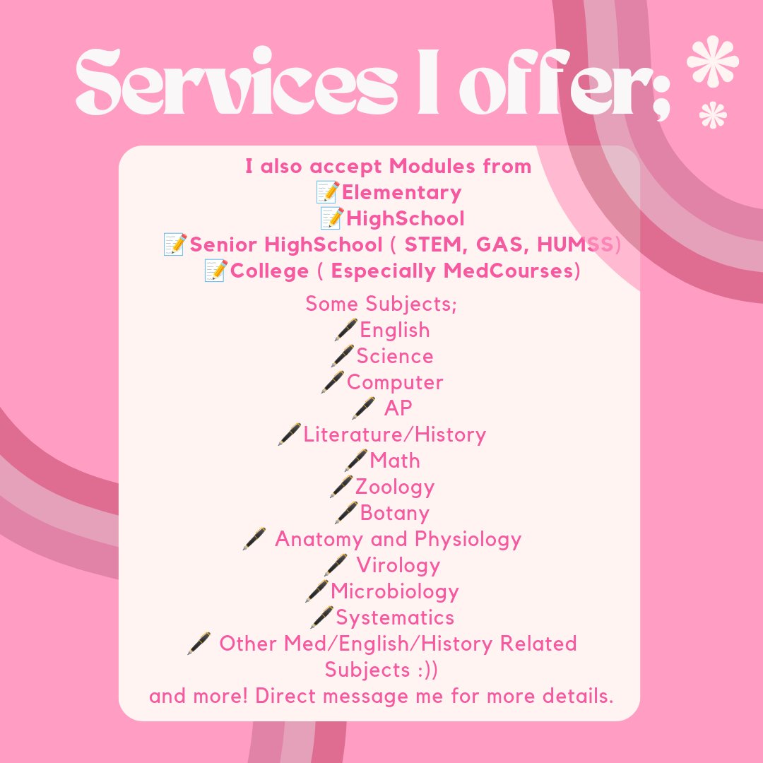 nestleeeey's tweet photo. Hi! I'm Nestlé, I'm a 4th Year Pre-Med student. I offer Academic Commissions to everyone who struggles doing their School Activities (including Masteral Research/CaseStudies/NursingCarePlan) and more!

Do not Hesitate to ask for DISCOUNTS and I always accept RUSH AND NON RUSH. 🫶 https://t.co/Qz6Qgze3Xq
