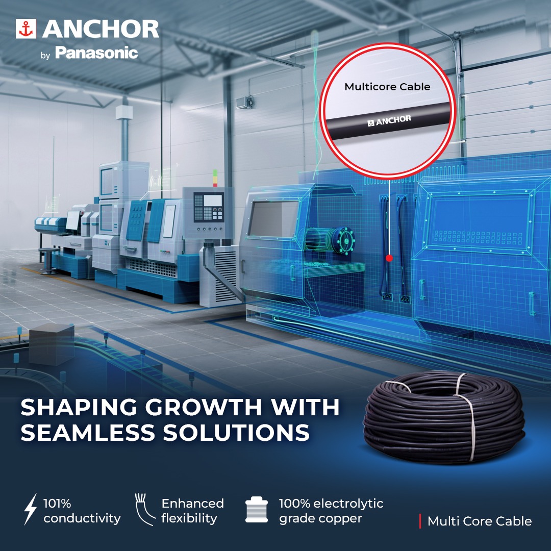 AnchorPanasonic's tweet photo. Revolutionizing factories for six decades. The Multi Core Cable seamlessly bends, twists, and conforms to accommodate your machinery requirements, providing unmatched conductivity of 101%.
#AnchorbyPanasonic #AnchorMCC #AnchorCables #MulticoreCable https://t.co/AEenjow5XD
