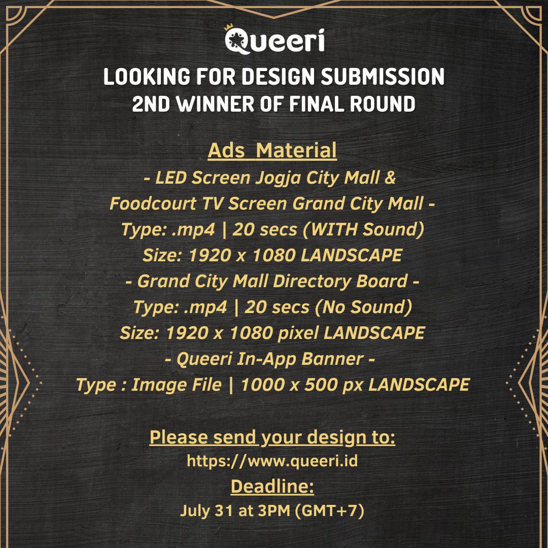 ✨BEST QUEERI FIRST HALF OF 2023✨

🥈2ND WINNER
Best K-POP Group #XODIAC
Best SEA-POP Group #BGYO
Best Actor/Actress #KimJisoo
Best Soloist #AGNEZMO

📢Send your Ad Design Submission before July 31st, 2023 at 3PM (GMT+7)

Detail Below👇👇