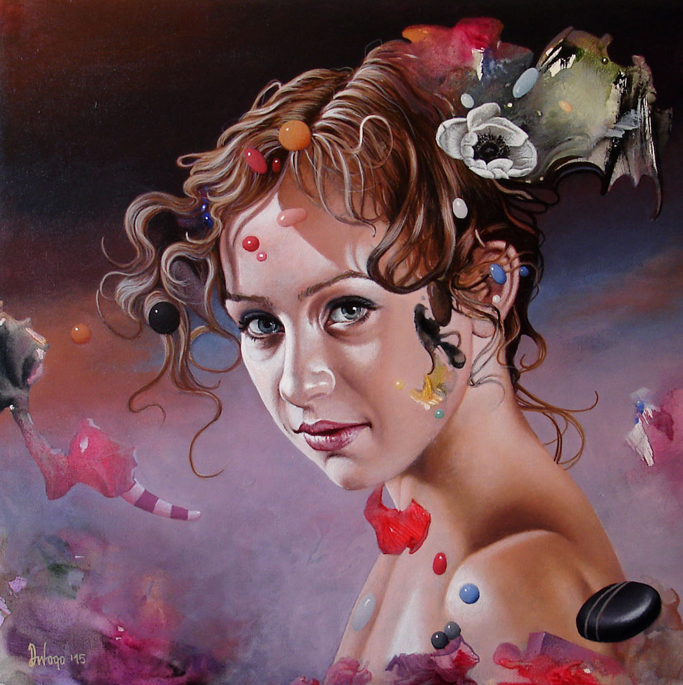 You are what you tweet...
Pricaj novu pricu, 30x30cm, akril-ulje na platnu, 2015.