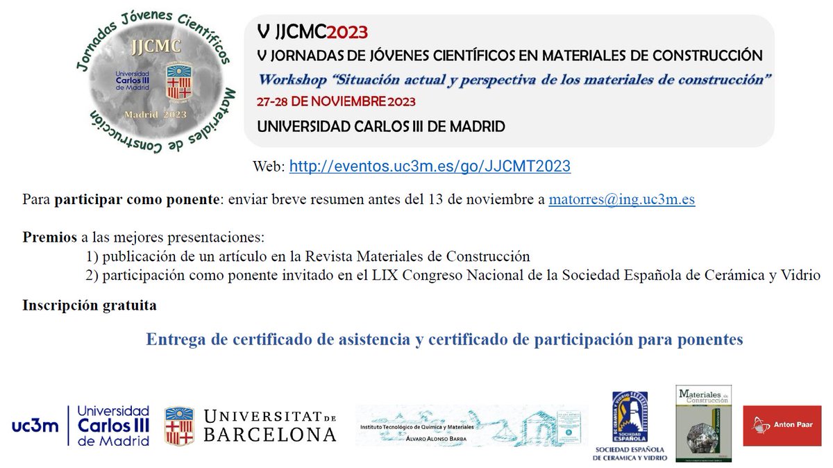 ATEM UPC (@atem_info) on Twitter photo Check out this interesting workshop about Construction Materials 👇<a href="/FundacionUc3/">Fundación Universidad Carlos III</a> <a href="/UniBarcelona/">Universitat de Barcelona</a> Check out this interesting workshop about Construction Materials 👇<a href="/FundacionUc3/">Fundación Universidad Carlos III</a> <a href="/UniBarcelona/">Universitat de Barcelona</a>