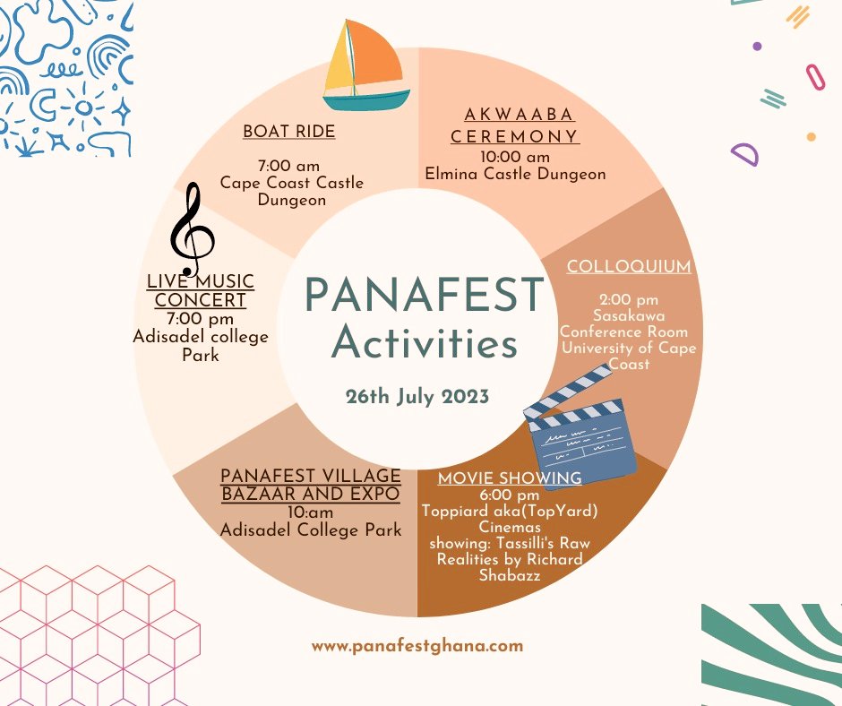 From a beautiful boat gliding to an electrifying night of music and dance .
Join us at #PANAFEST for a day filled with rich cultural experiences! 🌍✨ #AfricanHeritage #CelebrateAfrica #panafest23 #yearofreturn <a href="/beyondthereturn/">beyondthereturn</a> <a href="/ghanatourismGTA/">Ghana Tourism Authority</a> <a href="/BrandElmina/">Brand Elmina</a> #beyondthereturn