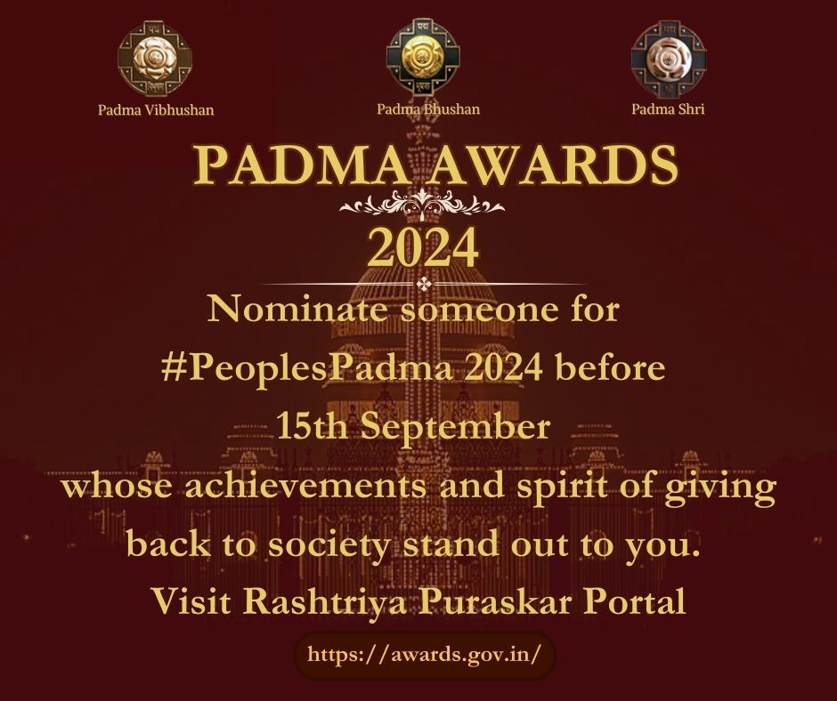 Padma Awards 2024 | Nominations for India's highest civilian awards #PadmaAwards2024 are live