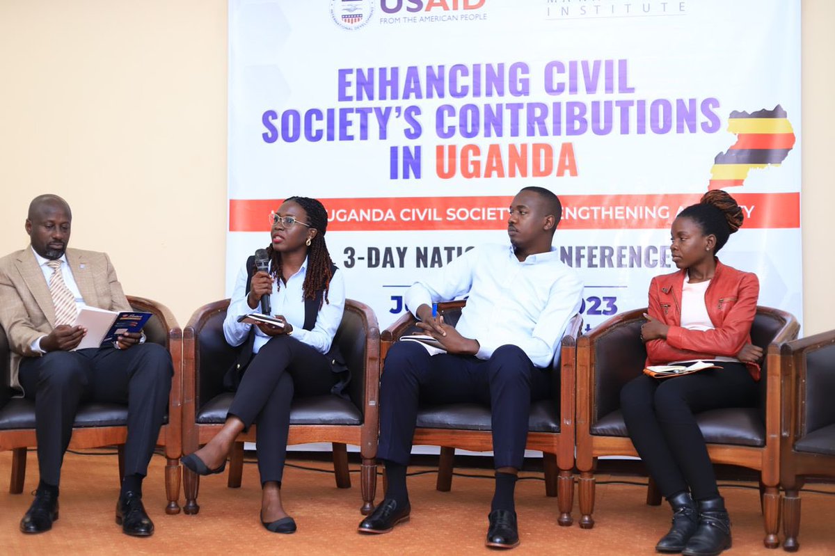 chapterfourug's tweet photo. This morning, we joined @ICNLAlliance &amp; partners for the 3-day USAID/CSSA National Conference on enhancing civil society’s contributions in Uganda. Chapter Four’s @glolaker briefed participants about what we’re doing under the project to support CSOs.

#CivicSpaceUG | #Uganda https://t.co/h2YT9mBLju