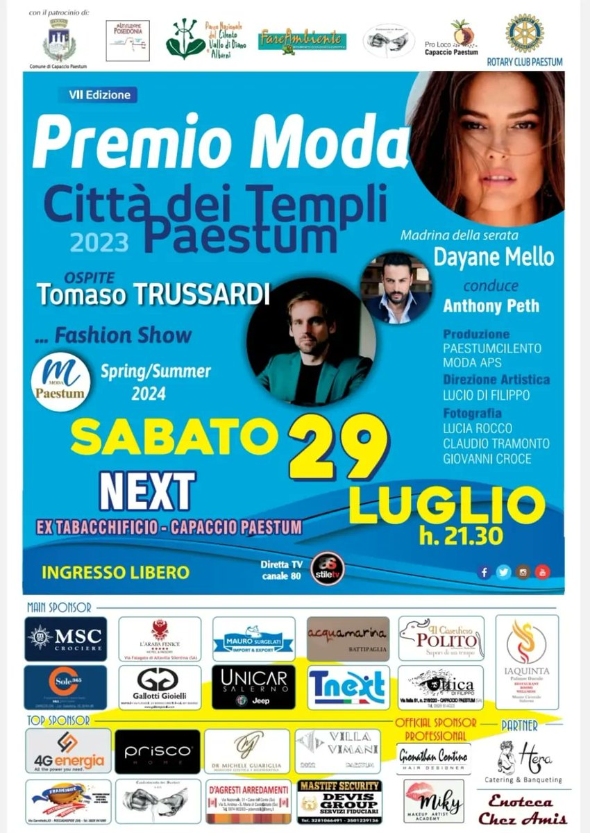 SaraVi01's tweet photo. E che madrina direi  29 Luglio 2023💖 #DayaneMello #Mellos #PremioModa #Paestum https://t.co/gbuXU5xdSZ