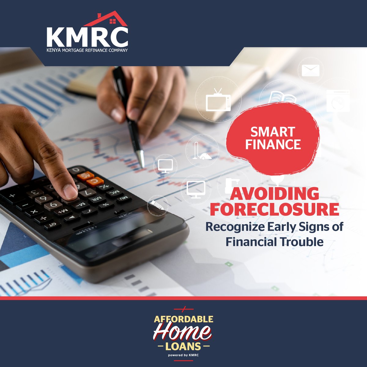 kmrc_co's tweet image. Sometimes,  life&apos;s unexpected challenges can make homeownership tough. If you foresee   trouble making future mortgage payments, seek early solutions.   kmrc.co.ke #AffordableHousingKE #KMRC #SmartFinanceTips