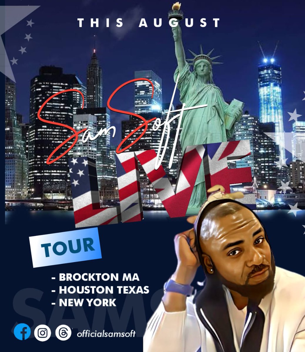 urbangospel's tweet photo. USA 🇺🇸 TOUR!!!
Take a ride with @officialsamsoft to..
- Brockton MA
- Houston Texas
- New York  

#SAMSOFTMUSIC #UrGoodSamsoftAlbum #mondaymotivation #mondaymood #likeforlikes https://t.co/zfugKqzzAA
