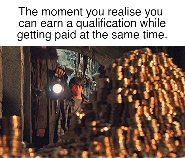 _TheAppWorks's tweet image. As an apprentice, you work towards a nationally recognised qualification while earning a full-time wage. To learn more about how you can start an apprenticeship, visit our website: theapprenticeshipworks.com/individuals/wh… #apprenticeship #earnandlearn #career