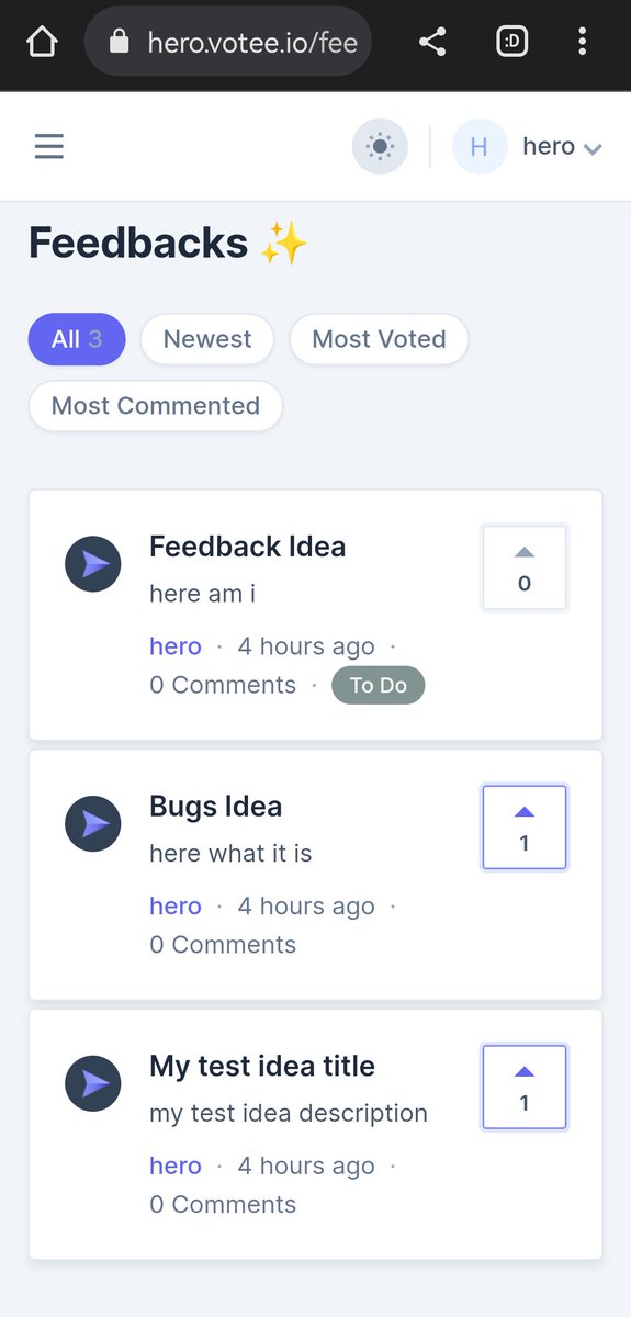 votee_io's tweet photo. Are you on the dark side or light side?
Here is feedback board on light and dark mode.
#buildinpublic #saas #indiehackers #votee https://t.co/jfjcakuYsD