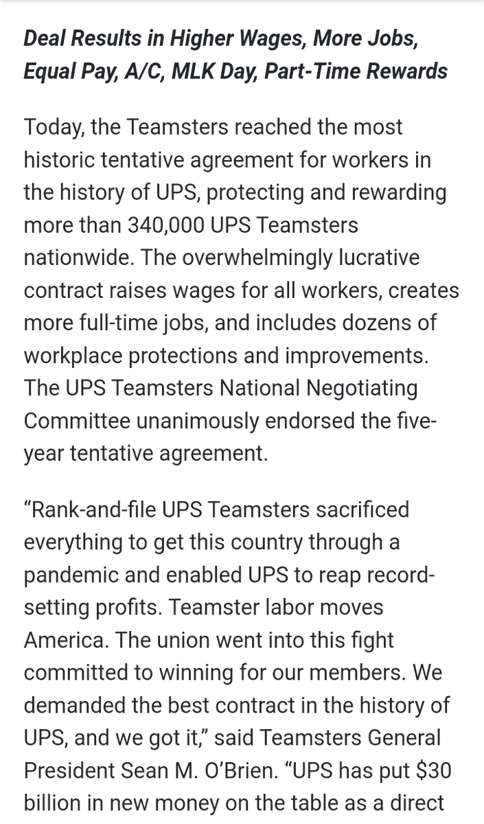 BrJoeBalkis's tweet photo. 7/25 #upsNegotiationsUpdate
This is not a game
The #TA falls short of what is possible
We need a $27 starting pay for part-timers &amp; a $12 raise for senior part-timers
We are calling for the official start of VoteNo organizing on 8/1
Contact me to organize
https://t.co/LcdxUprYZe https://t.co/duix3LIDu7