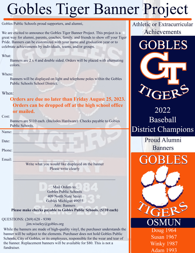 Gobles Tiger Banner Project gobles.org/article/118015…