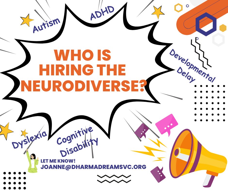 Know people and businesses local to the #southshore,  to #Walpole and surrounding #communities that are #hiring people who are considered #neurodiverse?  Please #introduce me
#lifepurpose #jobs #employment #worktogether #autism #adhd #cognitivediversity #dyslexia #specialability
