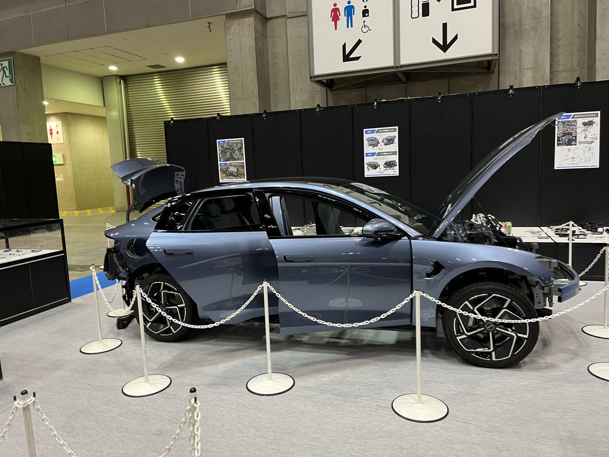 YamamotoPENU's tweet image. 皆さん、明日もこの子（BYD・SEAL）に会いに来てやってくださいね♪
私は１０時から会場に居たんですが、色んな人とお話が弾んで、１ブースも見れませんでした…
#テクノフロンティア2023