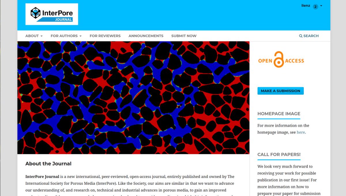 Have you heard the news? Our new society journal, InterPore Journal, has been born!🎉Interested in finding out more, check us out at ipjournal.interpore.org/index.php/inte….
#InterPoreJournal  #PorousMedia  #OpenAccessPublishing