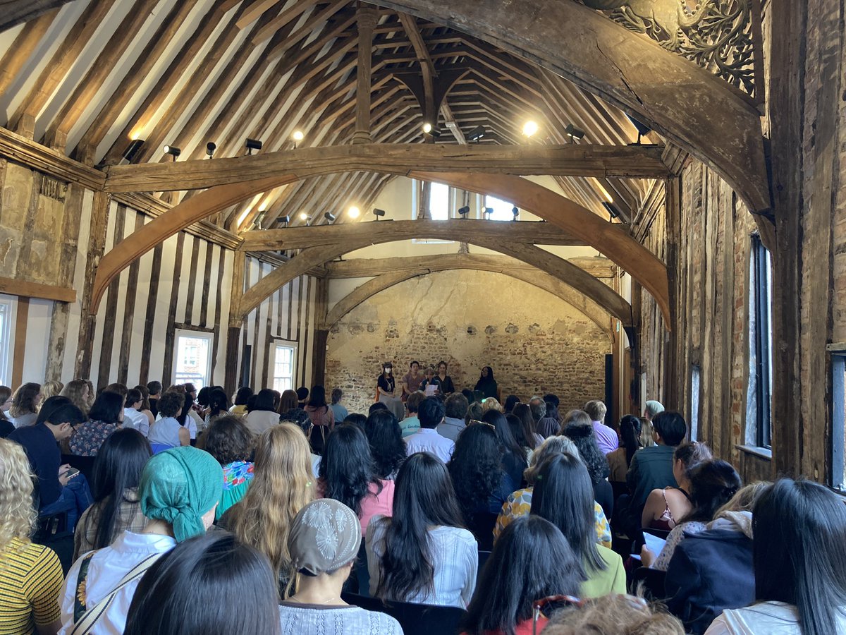 💗🫶Time for the #BCLT2023 ‘Translators with Luv’ panel starting now at @WritersCentre 🫶💗 Moderator @p_niyahmorris is joined by co-translators of the bestselling ‘Beyond the Story: 10-Year Record of #BTS’ @AntonHur @clarehannahmary & Slin Jung