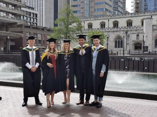 Well done to Brad, Laini, Liz, Simon and Kieren, our first CCP cohort to graduate with a full MSc in Healthcare Practice (Prehospital Critical Care) from @StGeorgesUni. Looking very smart, now to enjoy some free time!