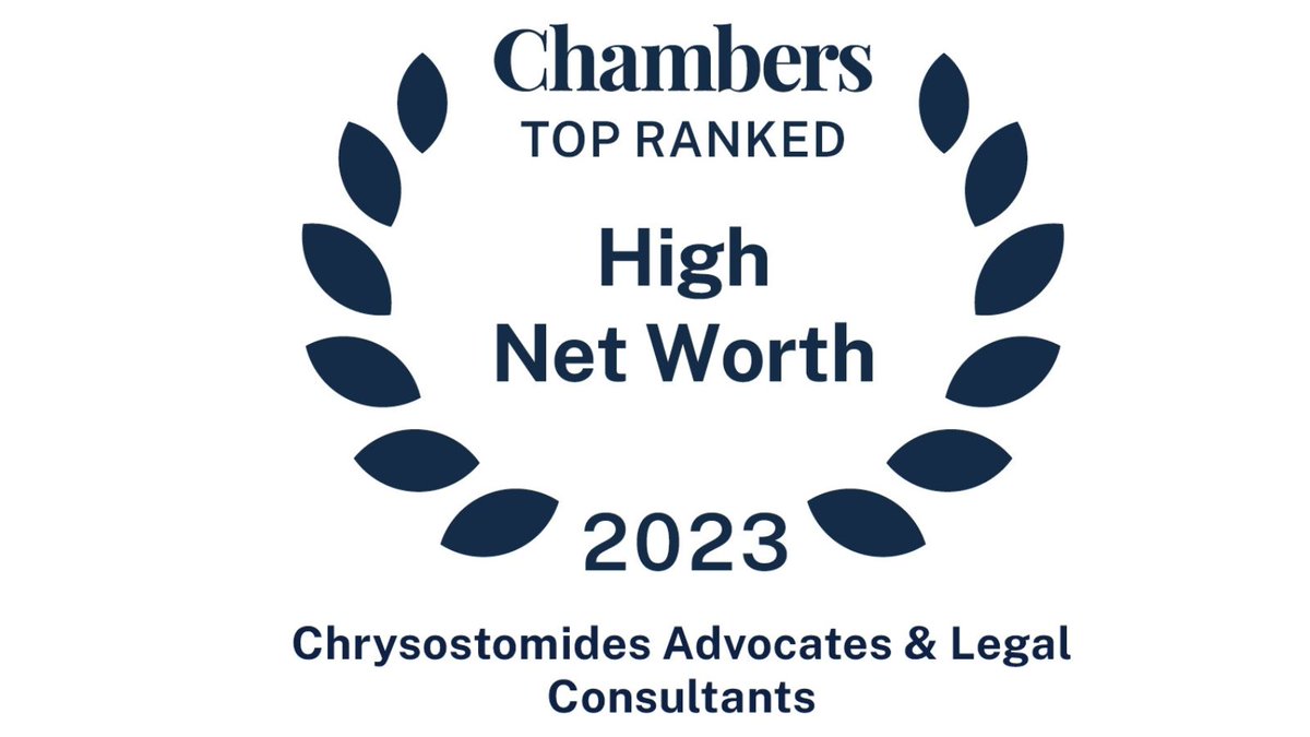 ChrysostomidesK's tweet photo. We are proud to announce that our firm has retained its Top Ranking for our Private Wealth practice in 2023 @ChambersGuides HNW Guide. This leading ranking reflects the quality of our team that assists #HNWIs with a range of matters, incl international tax, trusts and succession. https://t.co/cydIECWtNi