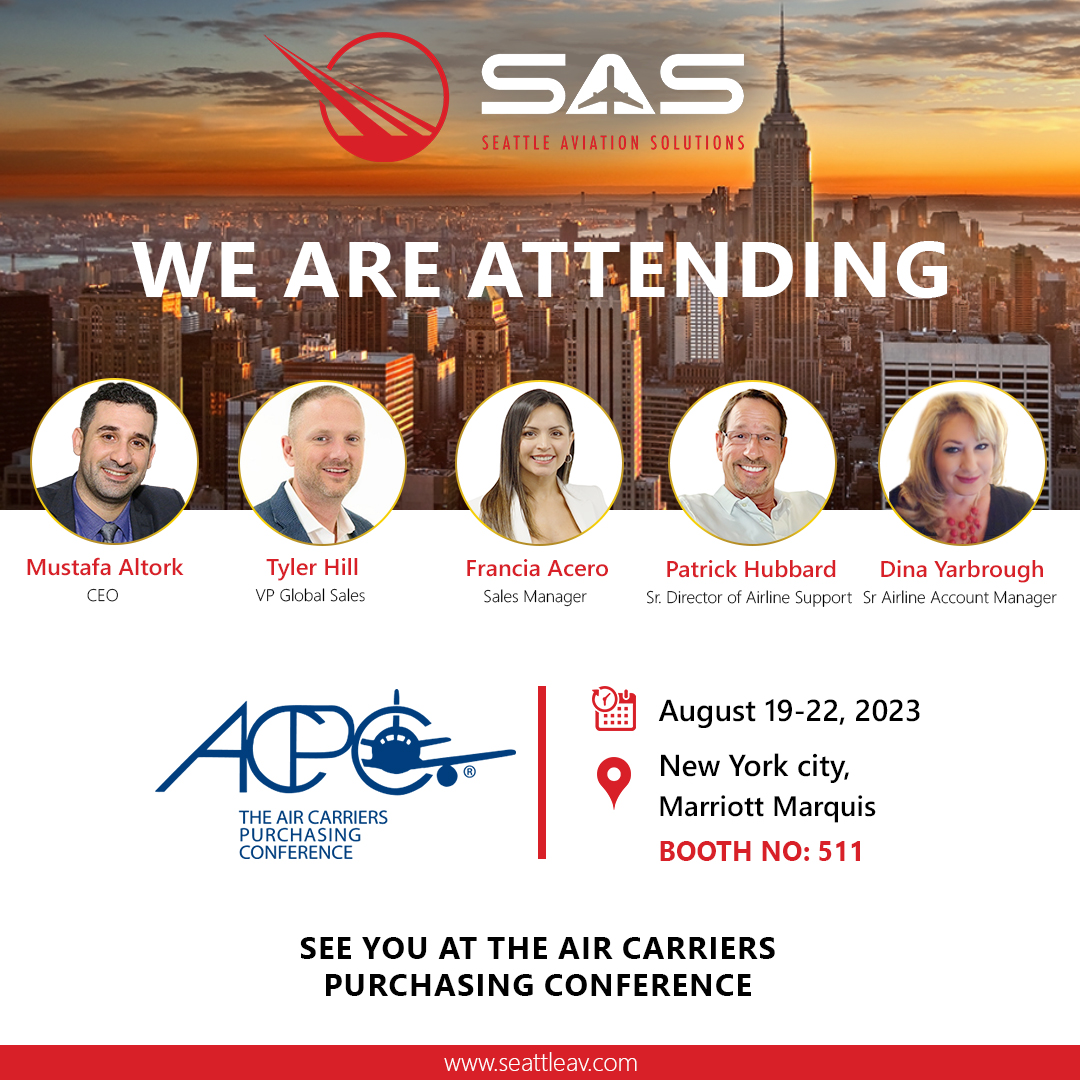 seattleav's tweet image. Join Us at ACPC Conference 2023!✈️
Seattle Aviation Solutions is delighted to announce our participation in the ACPC conference from August 19th to 22nd.

#SAS #seattleaviationsolutions #ACPC2023 #NewYork #Aviationindustry #AviationConference #ACPCNetworking