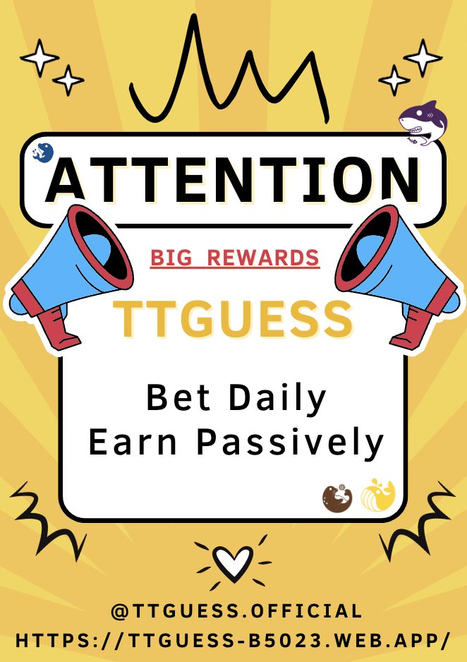 #TTGuess The best daily gambling!  
Bet now👉ttguess-b5023.web.app #NewDividends #StayTuned