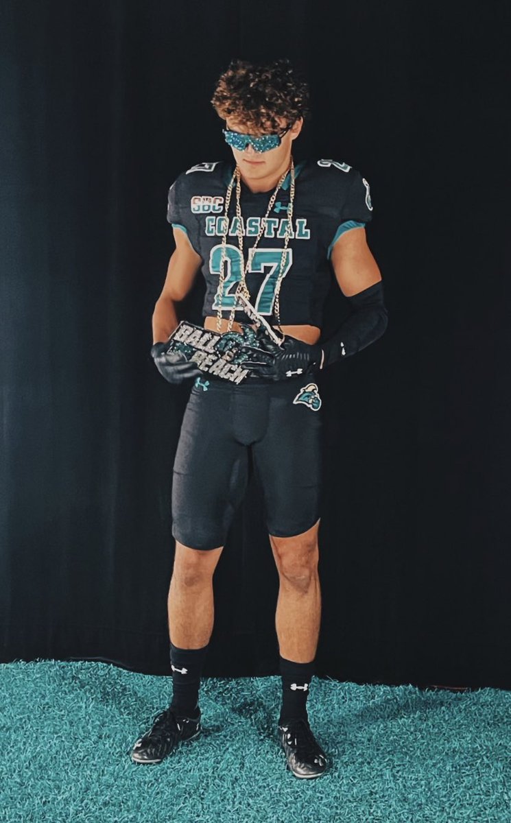 COASTAL CAROLINA: We Sent You a Problem🥷🏻 <a href="/SpencerKishbau2/">Spencer Kishbaugh</a> #OKG V’Sup! Fam! <a href="/TPCustomApparel/">TriplePlayCustomApparel</a> <a href="/210ths/">2Tenths Speed & Agility</a> <a href="/circlewsports/">Circle W Sports</a> <a href="/CoastalFootball/">Coastal Football</a>