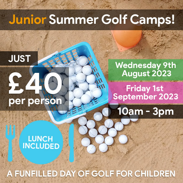 Junior Golf Camps in August and September 🏌️‍♀️
Packed with fun golfing activities. Lunch included. 
10am to 3pm.
Book here: peterfieldgolf.co.uk/events/