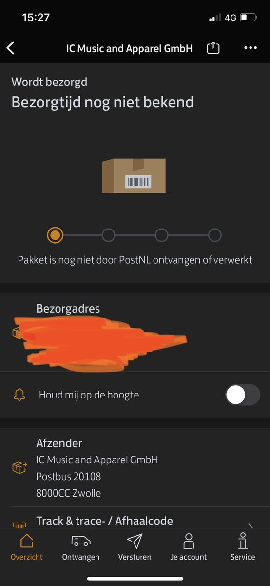 EvaSpronk's tweet photo. @PostNL hoe kan het dat er gisteren bij mij aangebeld werd en ik net niet op tijd beneden was (woon 8 hoog dus dat duurt soms even) en ik het postnl busje weg zie rijden, ik geen informatie erover in mijn track&amp;trace zie? https://t.co/VvAyHNYl6B