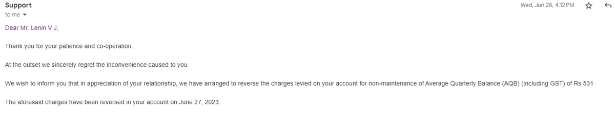 leninnair's tweet photo. @HDFCBank_Cares @HDFC_Bank Despite maintaining my AMB of 2500 per qtr, you deducted AMB charges on my account last month. Then you had to reverse it (see below). Now you did it again this month. Your customer support sucks, #HDFC #worstcustomersupport https://t.co/OKYuJLLmfa