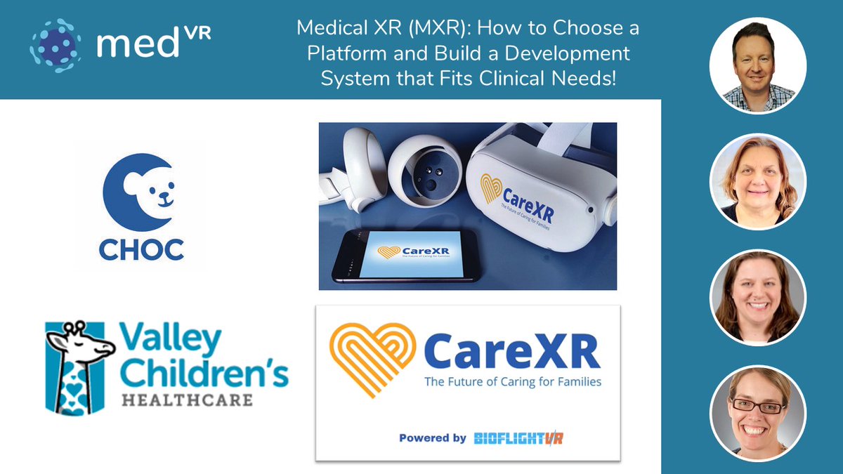 MedVRhack's tweet photo. Last call to join today’s live presentation! Discover CareXR, #education #vr + #mobile platform for #children #patients dependent on medical devices and their #caregivers.  #Tech expert, #nurses, and MD will share their insights on choosing the right tech.
https://t.co/mWDifc7H5I https://t.co/A57aDrhzDK
