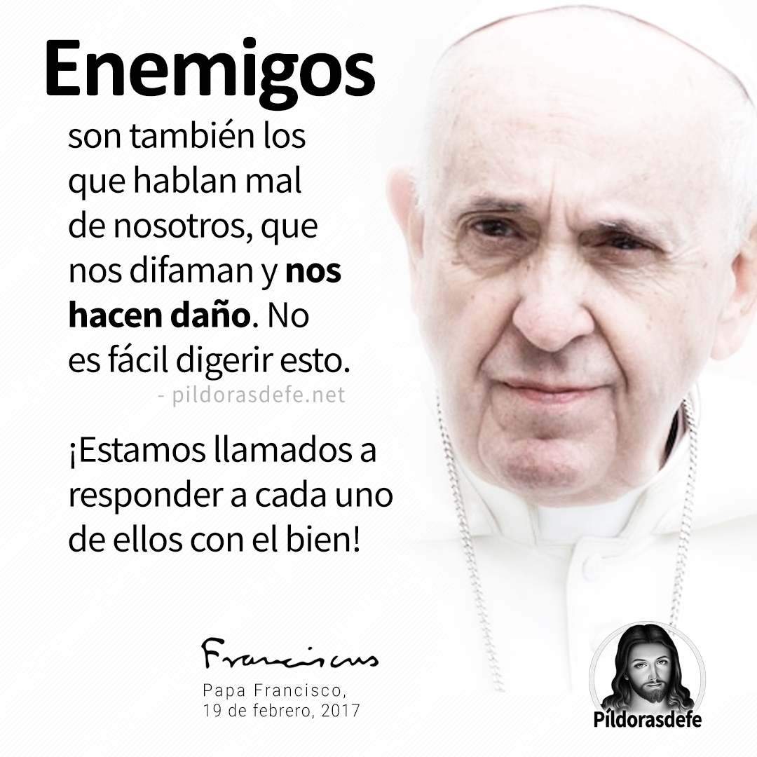 Pildorasdefe's tweet photo. El Papa Francisco nos advierte además quienes son nuestros enemigos y cómo debemos hacerle frente. https://t.co/dHrDCsILav