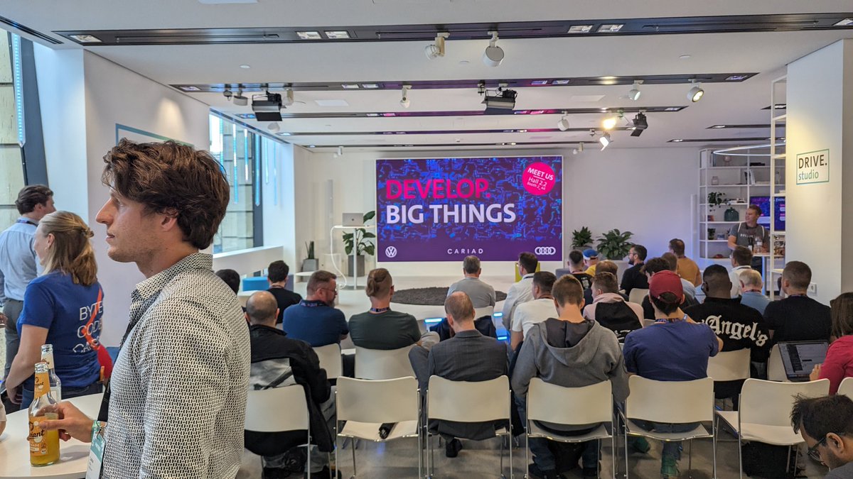 Shumer512's tweet photo. Excited to be attending the Develop.Big Things event hosted by @Volkswagen in Berlin today! Looking forward to learning about the latest trends in automotive technology and innovation. #DevelopBigThings https://t.co/vI17cIwRJU