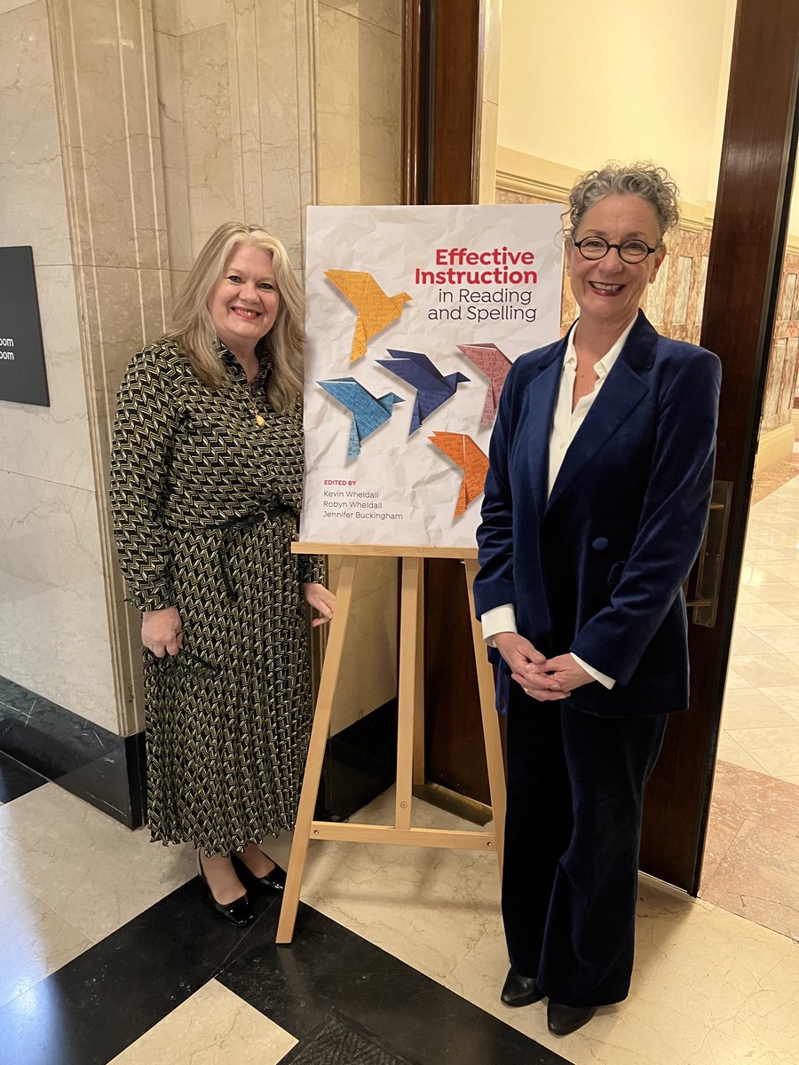 Wonderful to have ⁦<a href="/JennyDonovan2/">Jenny Donovan</a>⁩ and <a href="/maxcoltheart/">Max Coltheart</a> speaking at the launch of our new textbook ⁦from MRU Press ⁦<a href="/MULTILITmedia/">MultiLit</a>⁩ this evening Huge thanks to all the fabulous contributors to this book and ⁦<a href="/KevinWheldall/">Kevin Wheldall AM</a>⁩ ⁦<a href="/buckingham_j/">Jennifer Buckingham</a>⁩