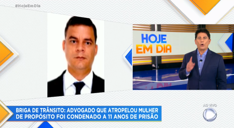 hojeemdia's tweet photo. Ao vivo no #HojeEmDia: advogado que atropelou mulher de propósito foi condenado a 11 anos de prisão 

➡Assista no @SigaPlayPlus: https://t.co/6Smg0NsaxE https://t.co/qloDVorCTV