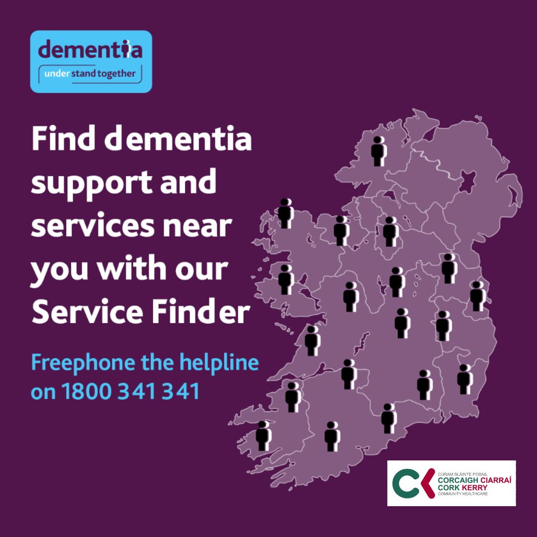 There are services and support available for both people with dementia and those caring to support them. Use our service finder to search for Advisors, Resource Rooms and more in your local area or call the national helpline free on 1800 341 341. bit.ly/450kQnZ