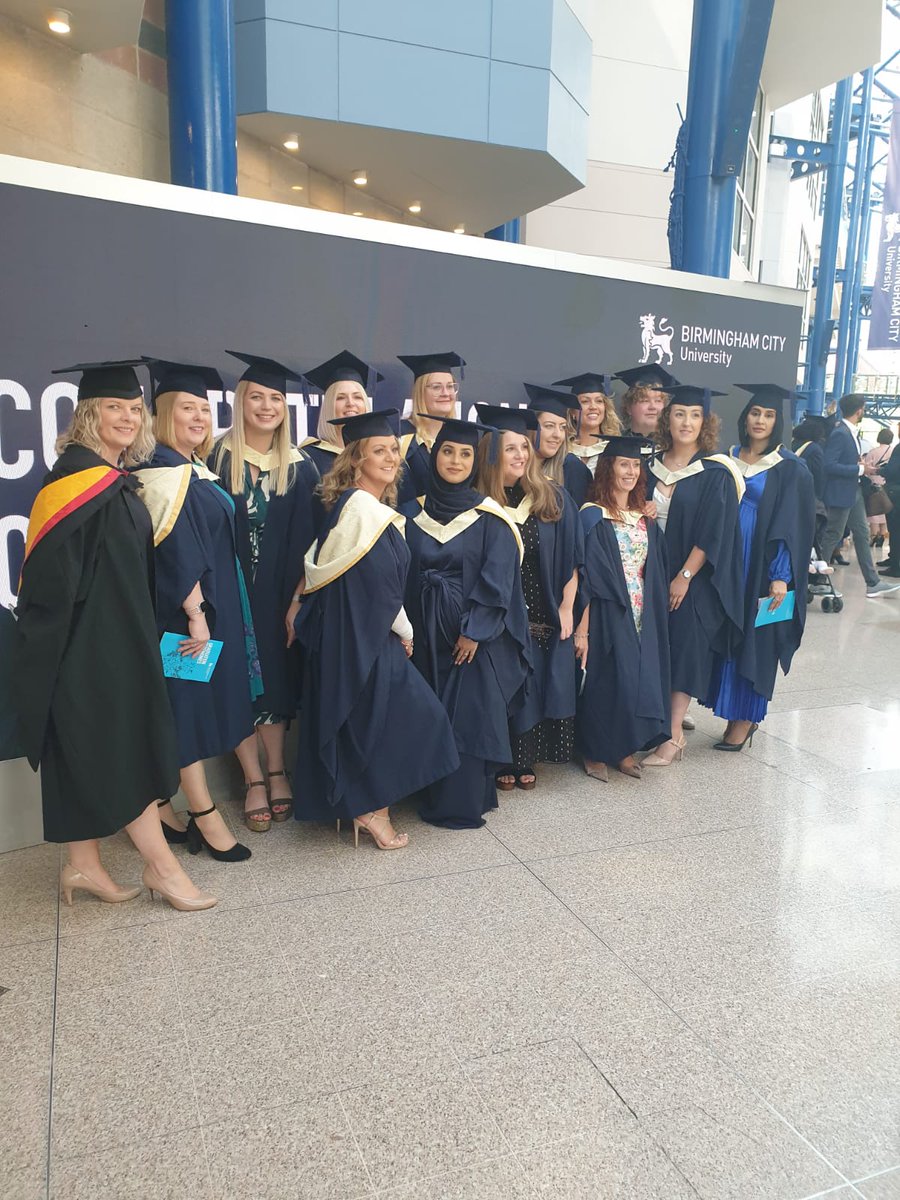 Today we celebrated the achievements of our fabulous February 22 cohort at their @BCUHELS graduation. Another wonderful group of #healthvisitors and #schoolnurses making a difference in their communities. Well done to you all 👏